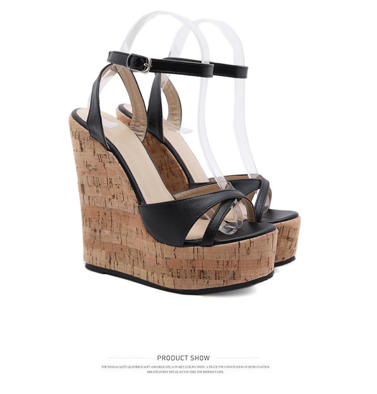 high-heeled wedge open-toe sandals  NSCA38208