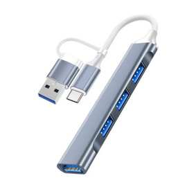 适用苹果笔记本MacBook华为电脑平板转换器type-c转USB3.0分线器