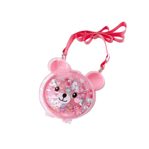 Children's jewelry set cartoon backpack small gift box little girl handmade beaded princess necklace bracelet jewelry gift