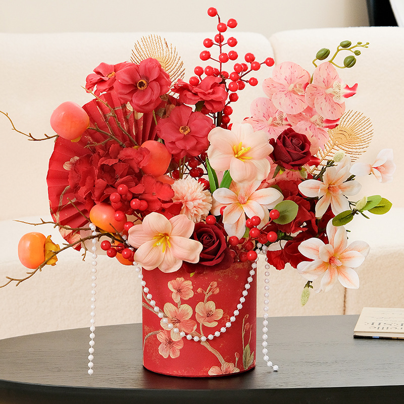 Año Nuevo Festival de Primavera productos terminados de terciopelo bucket bucket