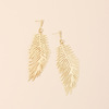 Retro brand golden earrings, french style