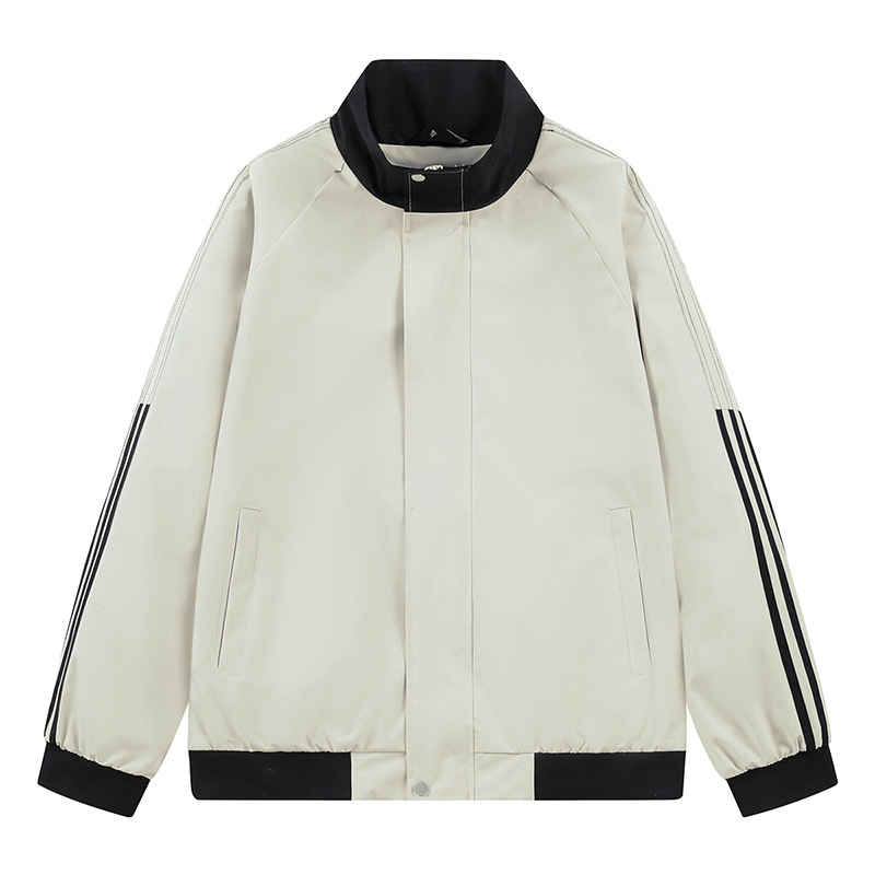Primavera y otoño nueva chaqueta de moda para hombres suelta versátil estilo de Hong Kong abrigo casual de moda pareja chaqueta de béisbol