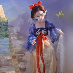 女の子ドレスサマードレス 2025 新しい子供のプリンセスドレス少女新中国風の国家スタイルのスカート