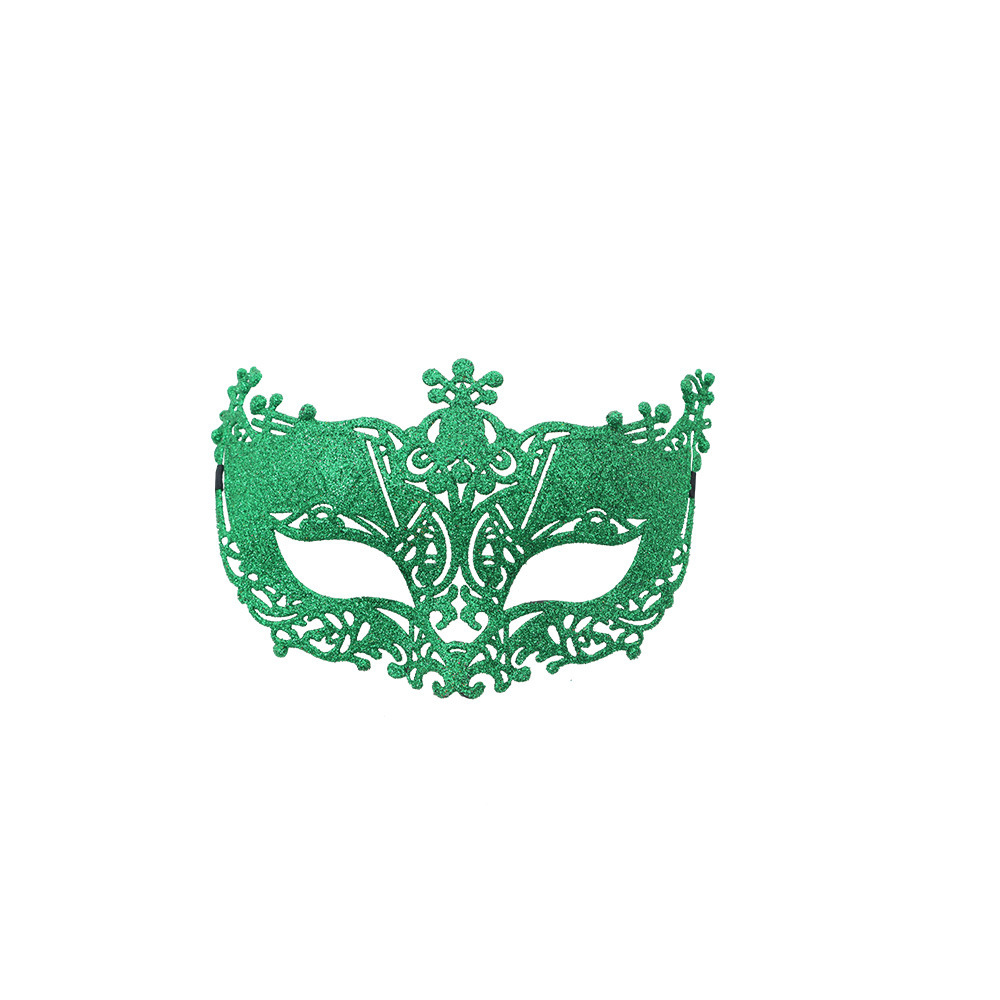 Amazon Carnaval Fox Half Face Mask Polvo de Oro Hollow Ball Halloween Venecia máscara de maquillaje de plástico