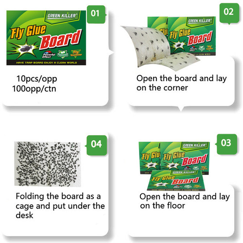 Fly stickers, strong sticky fly paper, 20 pieces of household fly board, sticky fly paper, fly sticker trap, fly killer