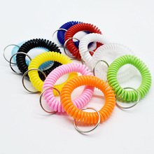 现货批发EVA塑料弹簧手圈电话线手环螺旋钥匙圈QQ圈钥匙扣解压