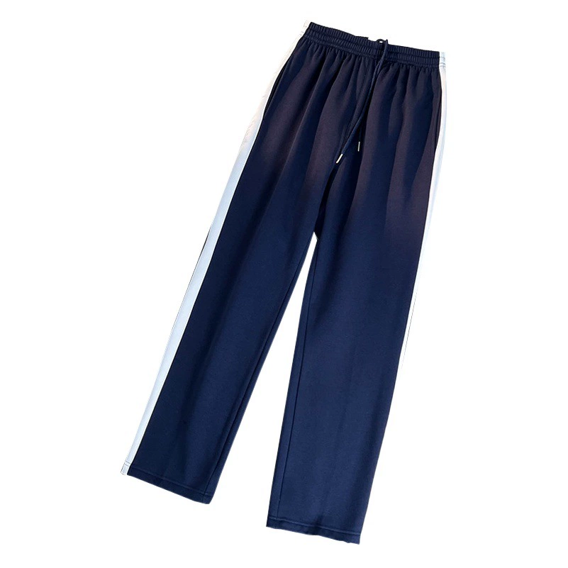 Утолщенная школьная форма на флисовой подкладке, брюки темно-синие, зимняя теплая школьная форма Puning, прямые школьные брюки с хвостиком