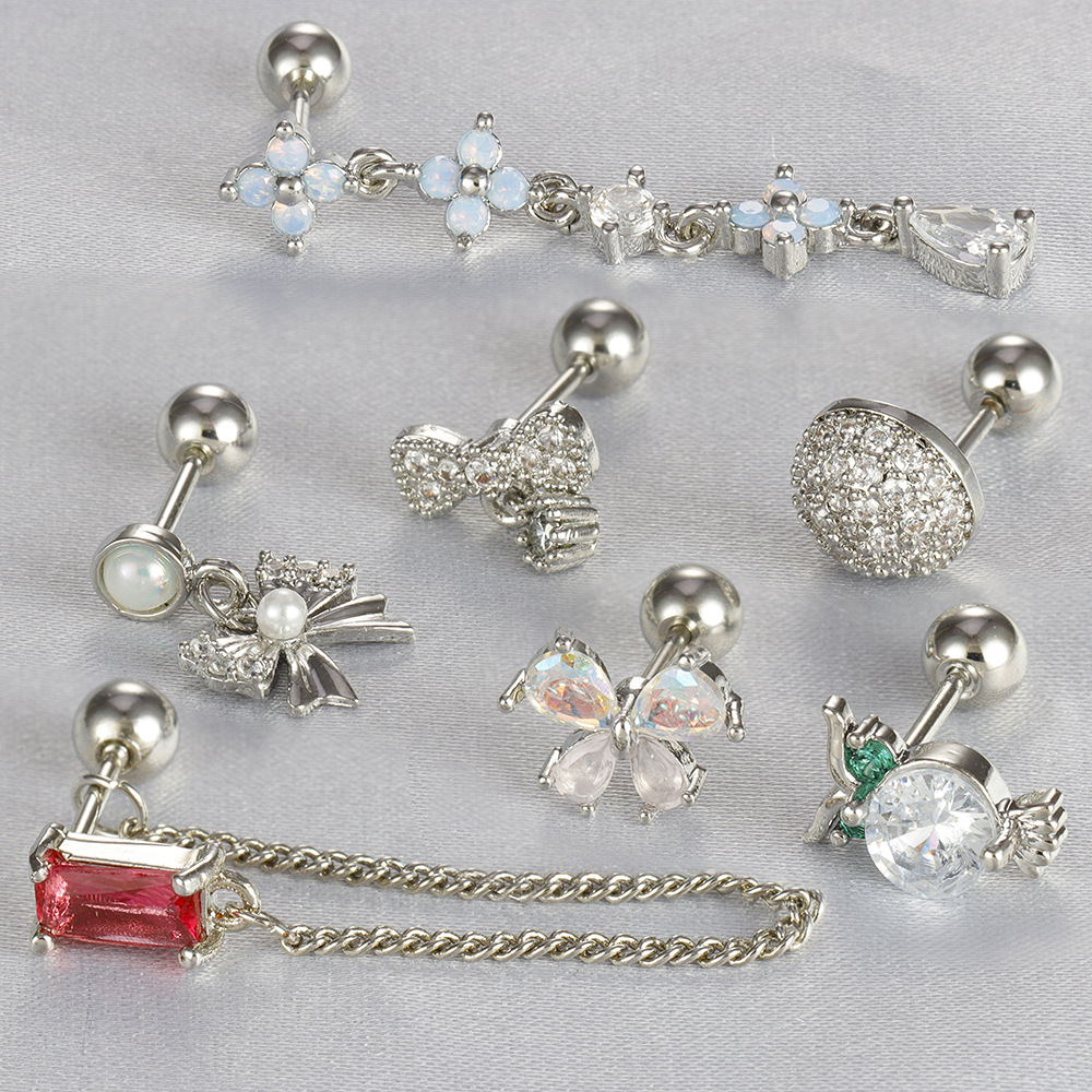 4g Weight straight barbell Piercing needle type spike Piercing ball type Pearl, Zircon Inlay Material Ear Studs Classification Ear Cartilage Rings & Studs Piercing Type 1 Piece Quantity Daily Occasion 304 Stainless Steel, Copper Material Heart Shape, Butterfly Pattern Women's Gender Inlay Design Shiny, IG Style Style 1 Piece Ear Cartilage Rings & Studs IG Style Shiny Heart Shape Butterfly 304 Stainless Steel Copper Inlay Pearl Zircon Ear Cartilage Rings & Studs 3