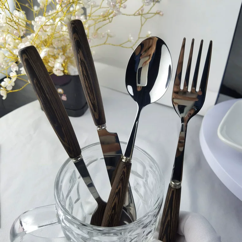 Brand retro set, high quality tableware stainless steel