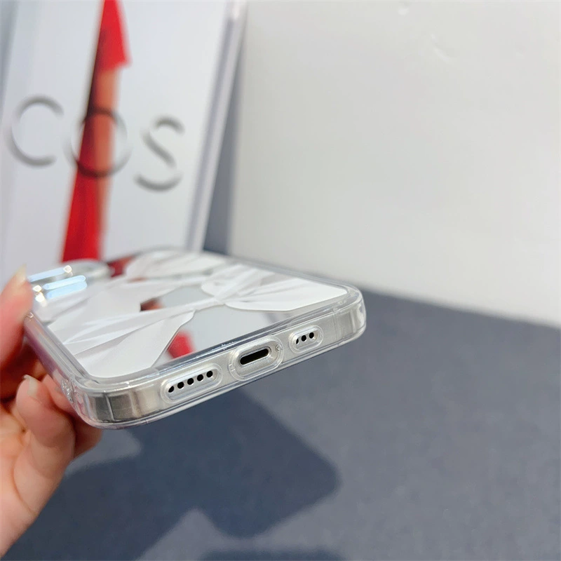 Яблоко, совместимо с iPhone 13 белого цвета с бантом, iPhone13 Pro, милый чехол для телефона, iPhone, защита от падения