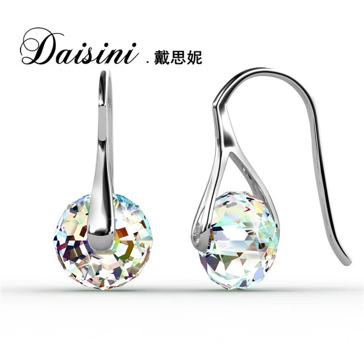 Серьги, платиновый элегантный аксессуар, серебро 925 образец, оптом