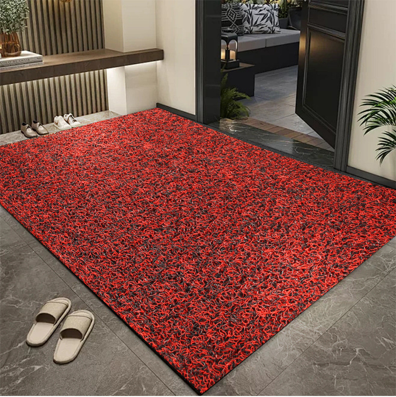 Cuttable silk ring floor mat door mat door mat car anti-slip dirt-resistant mat plastic carpet thickened