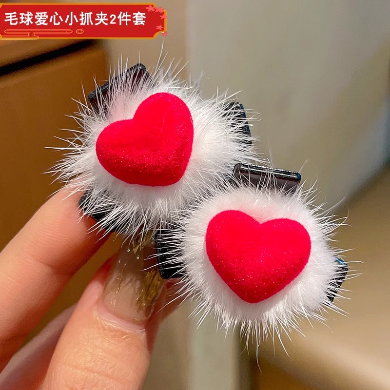 Accesorios para el cabello de Año Nuevo para niños clip de cabello princesa cabeza niña arco horquilla Año Nuevo de niña horquilla tocado rojo