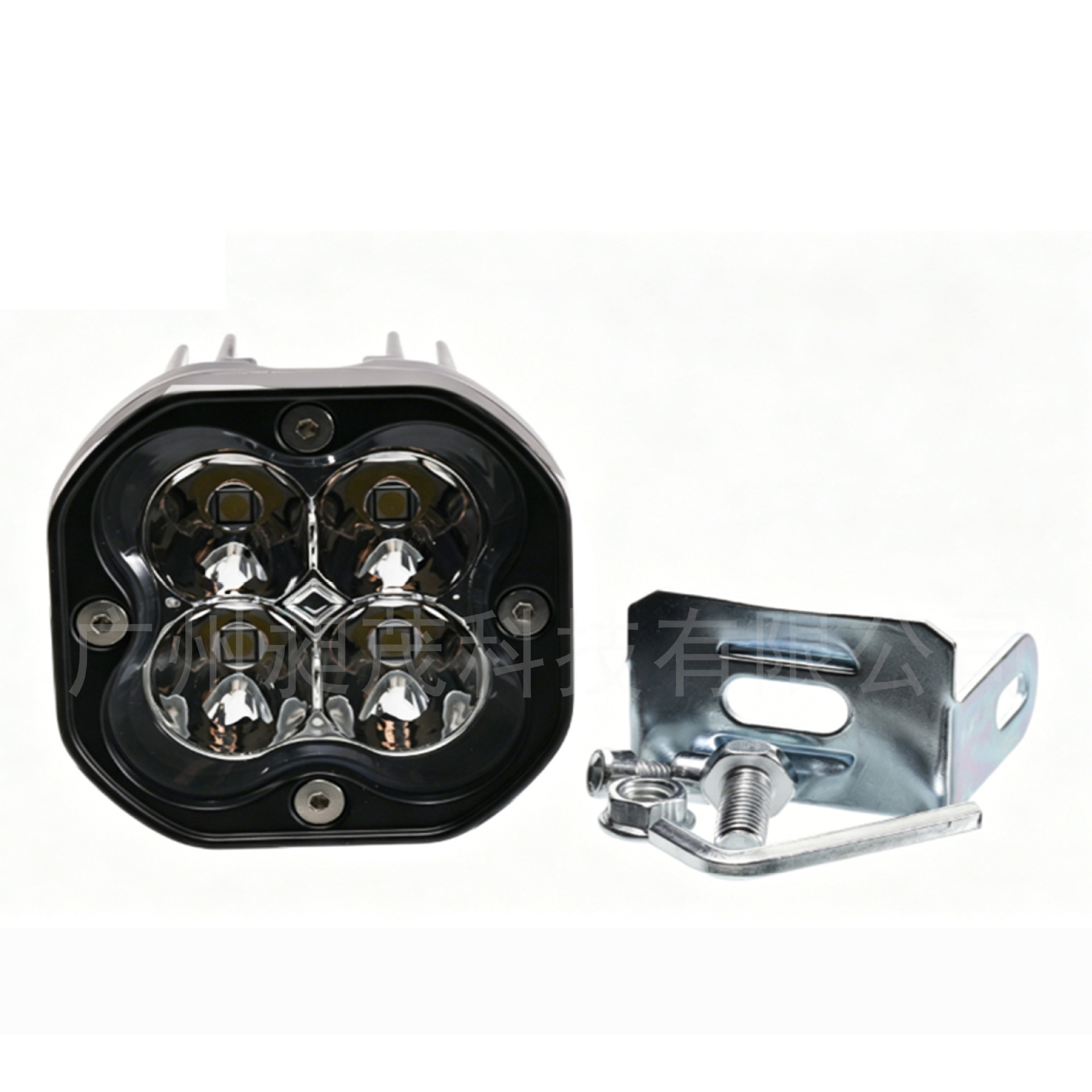 Factory wholesale electric vehicle and motorcycle spotlights 40W external high-brightness super bright RGB four-leaf clover spotlights for road illumination