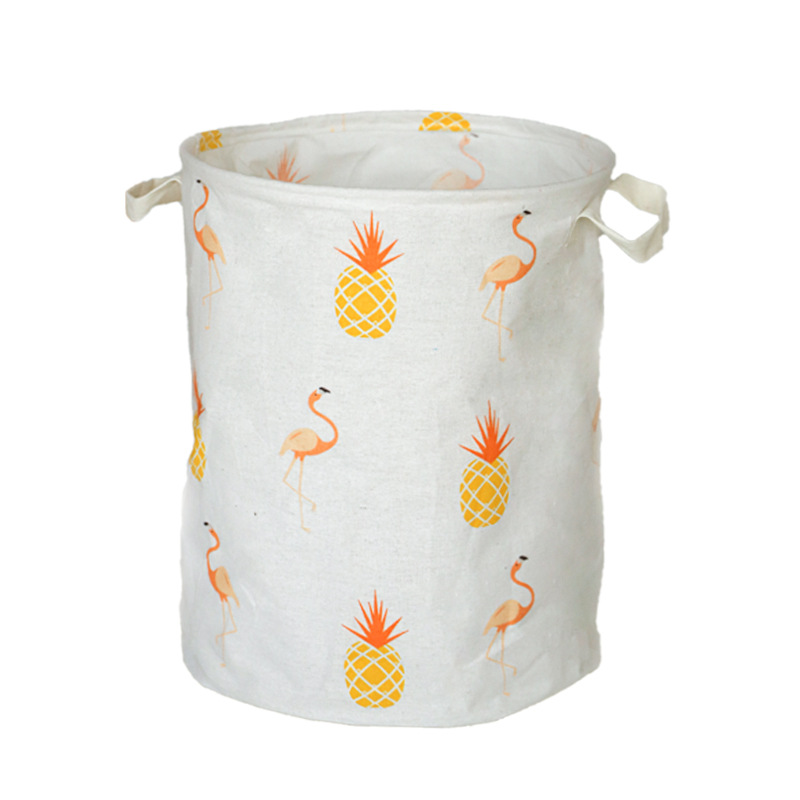 Cesta de lavandería para el hogar canasta de lavandería de tela de lino de algodón canasta de lavandería plegable impermeable grande canasta de almacenamiento de juguetes de ropa sucia