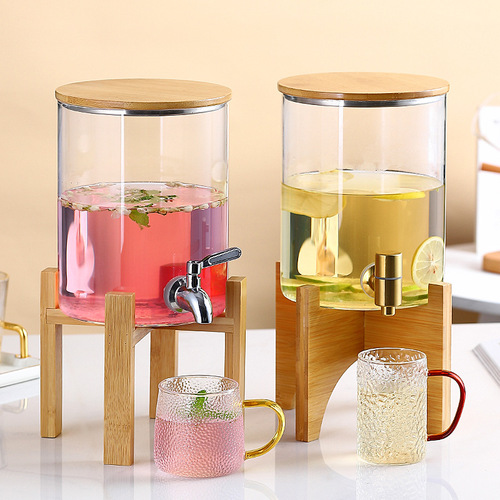 BG54 high temperature resistant glass water set hot and cold kettle herbal tea kettle large capacity household cup bucket fruit with faucet