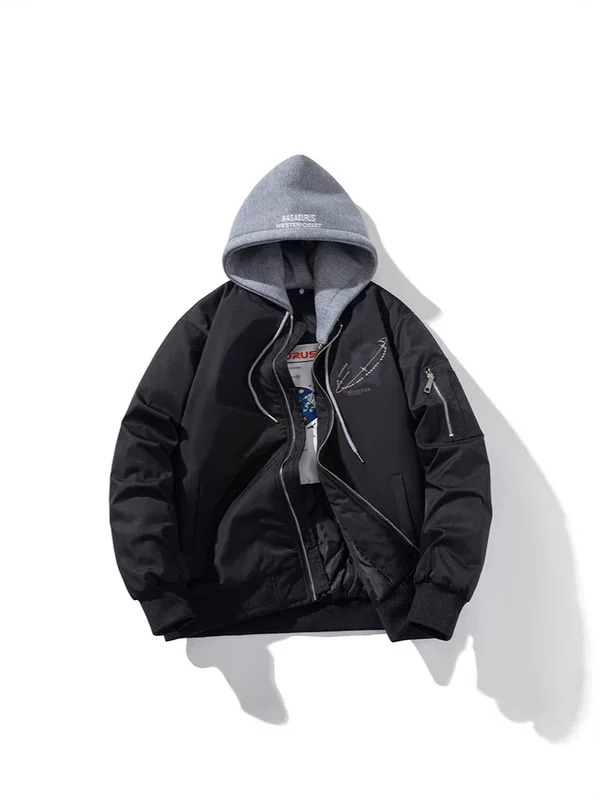 Baseball demi-season uniform, down jacket, oversize, for beloved