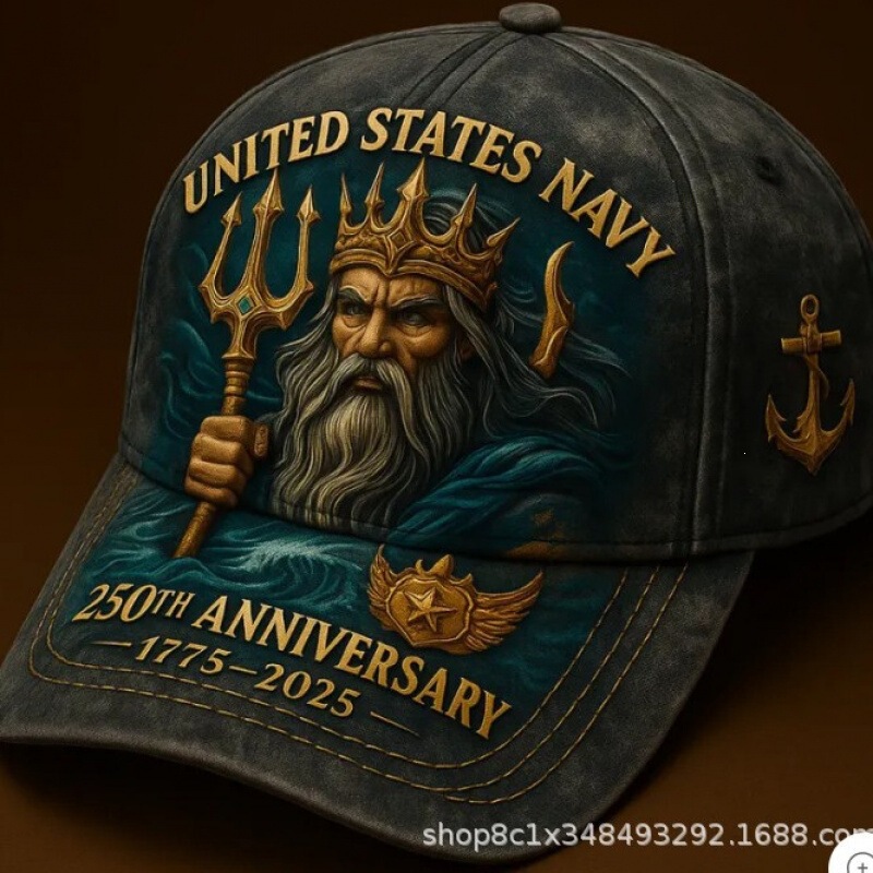 Amazon Digital Print Cross-Border US Navy 250 Years Cap