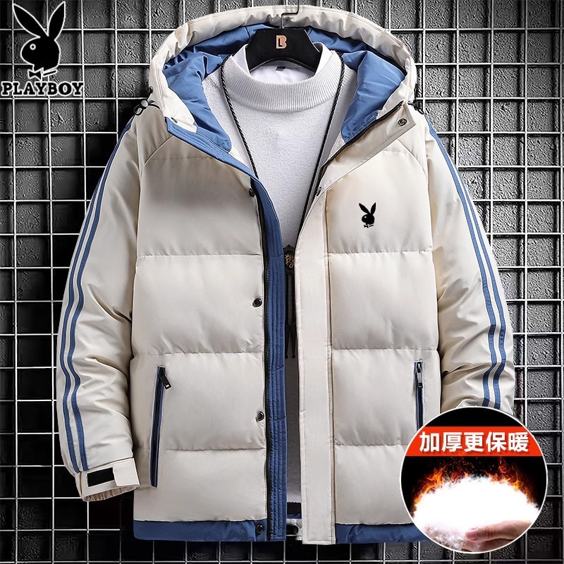 Tejido de alta densidad perfilado chaqueta de plumón hombre ropa de invierno vintage a prueba de viento engrosado chaqueta de herramientas de invierno de negocios ocio