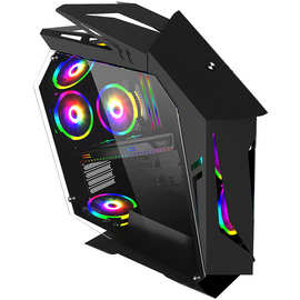 适用撒哈拉 神兽D920异形电脑机箱外壳透明全透水冷atx大主机箱台