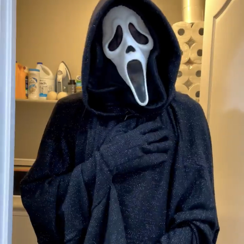 ハロウィンホラーシュリーミングマスクゴーストフェイスエスケープルームコスプレゴーストフェイスコスチューム男性ドレスアップ小道具|undefined