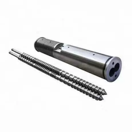 锥形双螺杆机筒挤出机PVC塑料管材型材挤出成型塑料机械设备螺杆