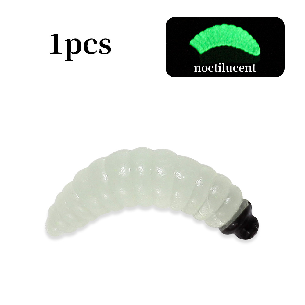 Luya cebo suave de cuatro colores pan gusano 2cm/0,4g caballo boca Mesa pesca simulación cebo falso gusanos 100 unids/bolsa