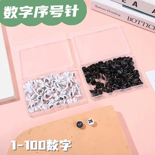 1-100数字序号针图钉大头针地图画板计数标记塑料针针计数序列钉