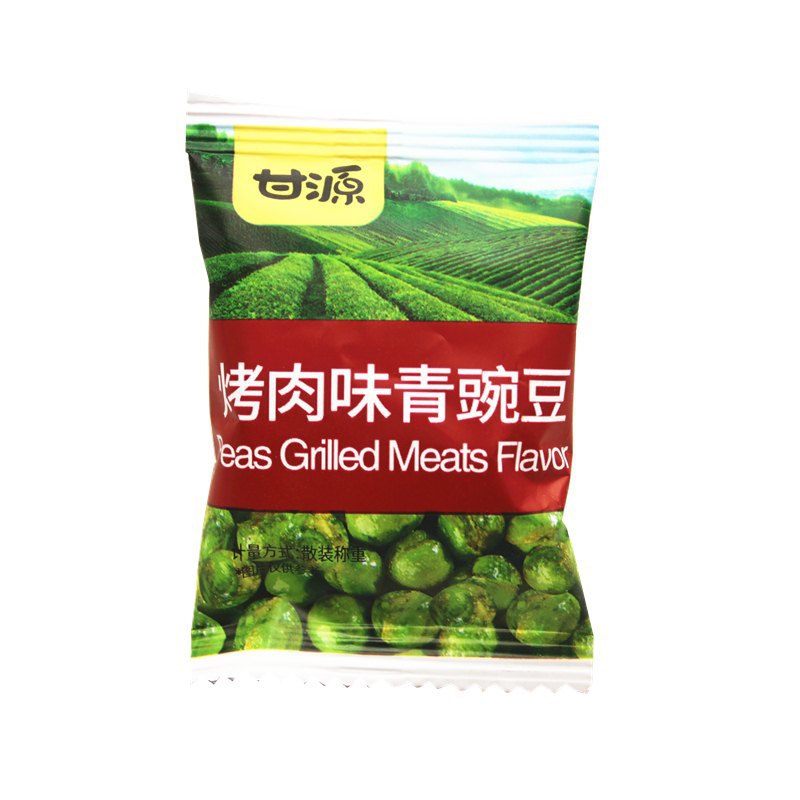 甘源青豌豆香辣味蒜香味原味烤肉醬汁牛肉芥末小包裝零食青豆批發