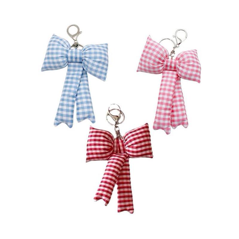 Pink Bow Wallet Decoration Y2K Bow Key Chain Cute Handbag Tote Bag Accessories Bag