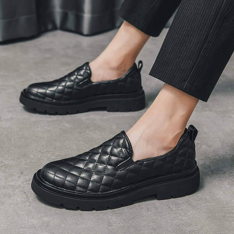 Мокасины 2022 Осень Новые хлебные Туфли Мокасины на увеличенной платформе без шнуровки клетчатые хлебные туфли с ананасовым рисунком