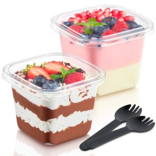 Lasagna mousse cake box wood chaff cup net red dessert box fruit fishing yogurt soybean milk box disposable packaging