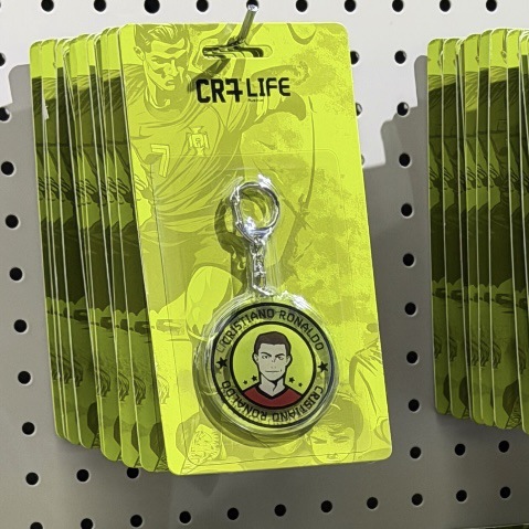 ZJT Cristiano Ronaldo Acrylic Keychain Football Stars CR7 Pendant Durable Charm For Backpack Keys JTZ