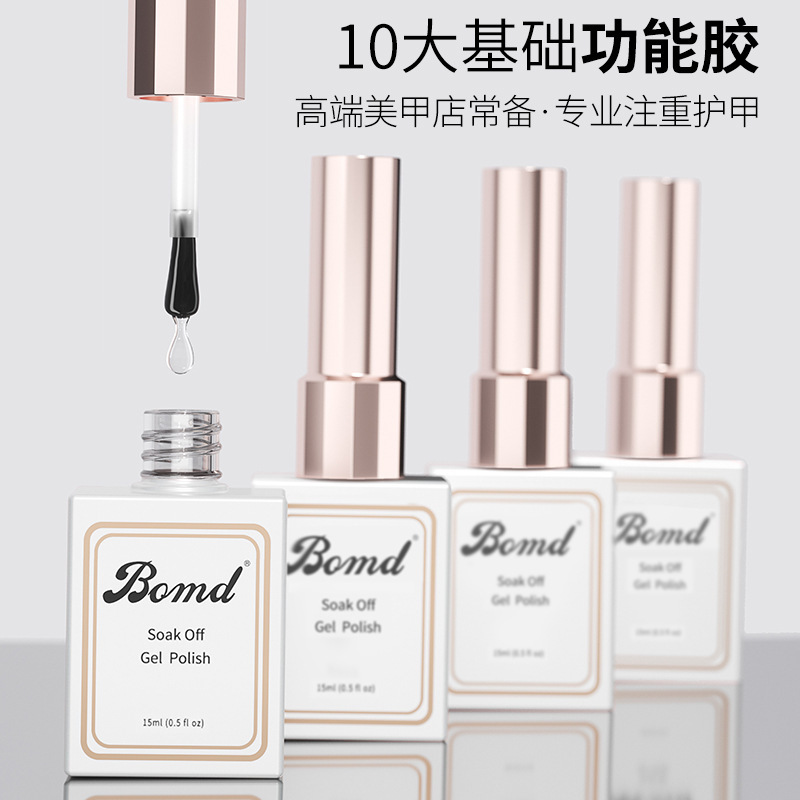 Nail Base Coat and Top Coat Set, No-Wipe Reinforcement, Matte Tempered Gradient Construction, Long-Lasting Nail Polish Gel, Exclusive for Nail Salons