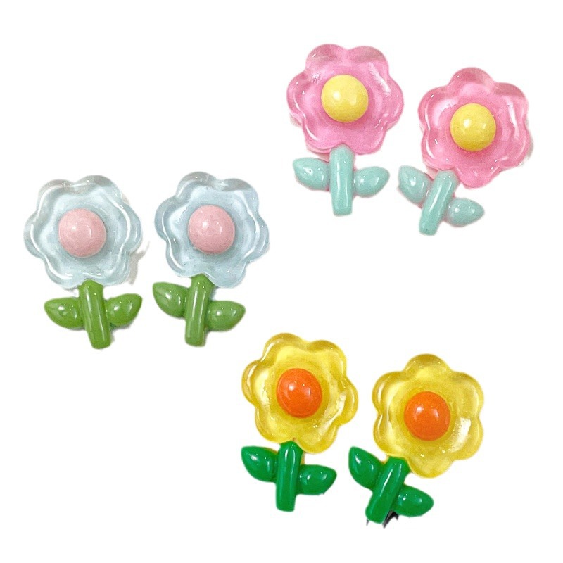 Flor transparente fresca accesorios de resina teléfono móvil shell cargador cubierta protectora accesorios taza agua pegatinas diy accesorios para el cabello material