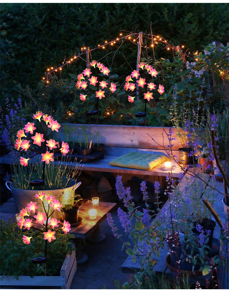 Lampada solare da giardino a forma di camelia led per esterni_voghion.com