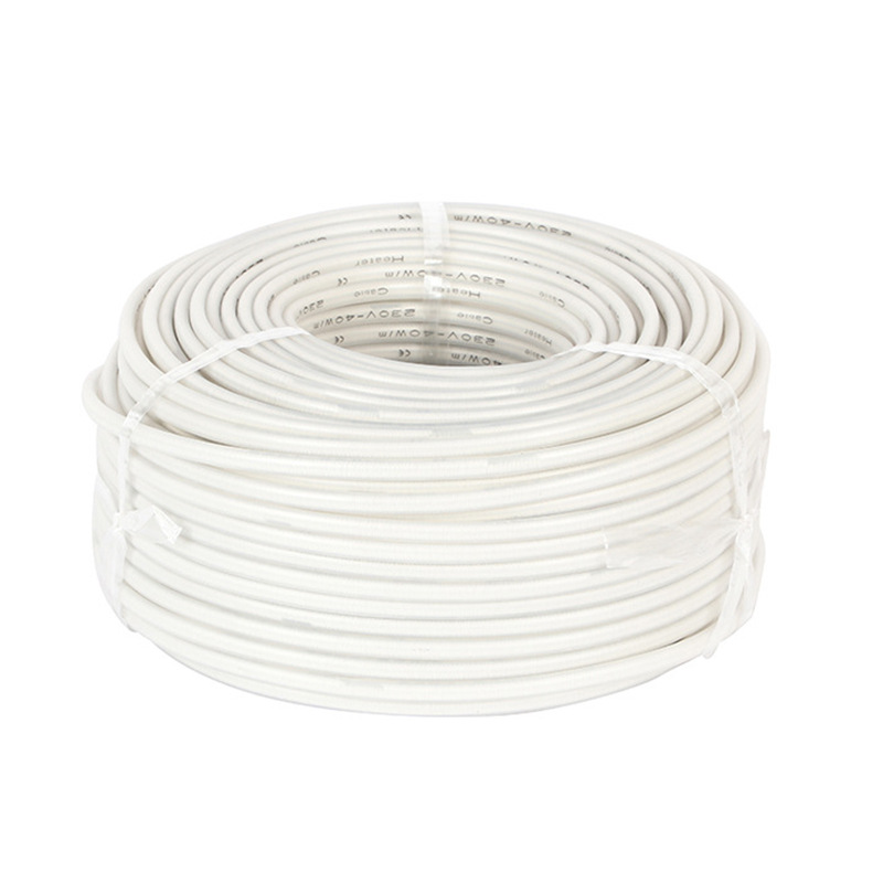 Parallel constant power heating cable equipment with three parallel constant power heating elements,