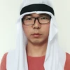White scarf, belt
