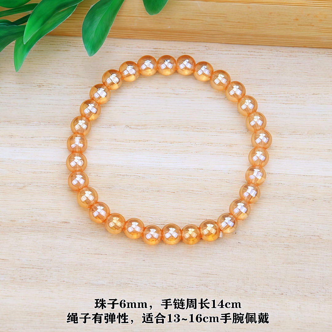 6MM 호박색 팔찌