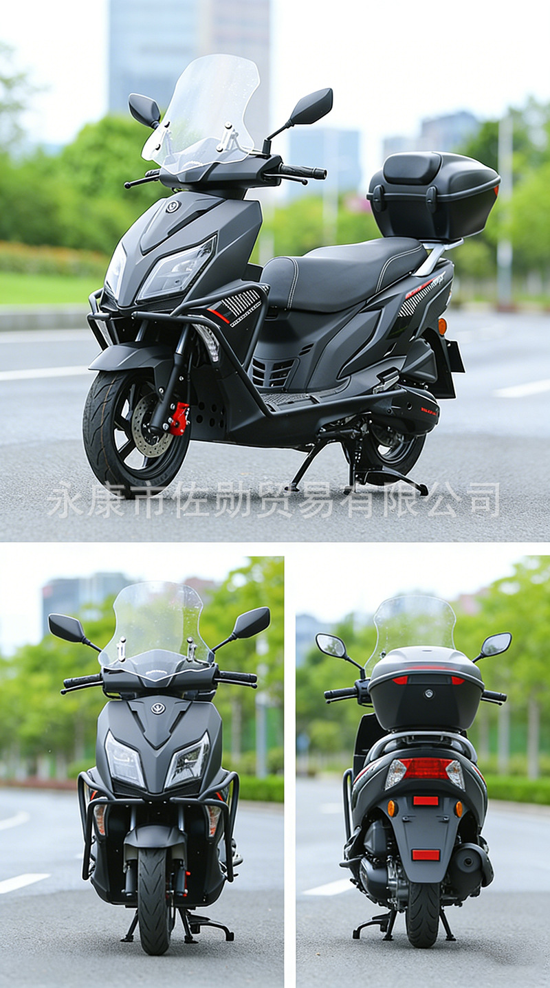 Chinese National IV standard electric-injection 150cc water-cooled fuel-assisted scooter for transportation