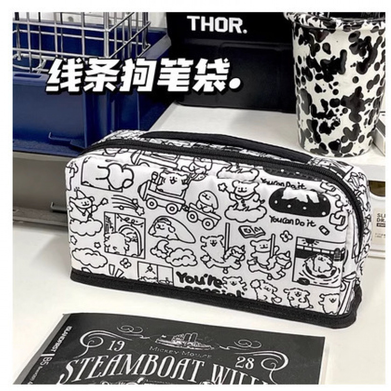 Bolsa de pluma de cachorro de línea