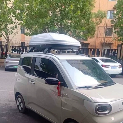 macaron luggage rack, small SUV Roof box - no-need-to-drill-holes-460l-white-1399039-comes-with-crossbar
