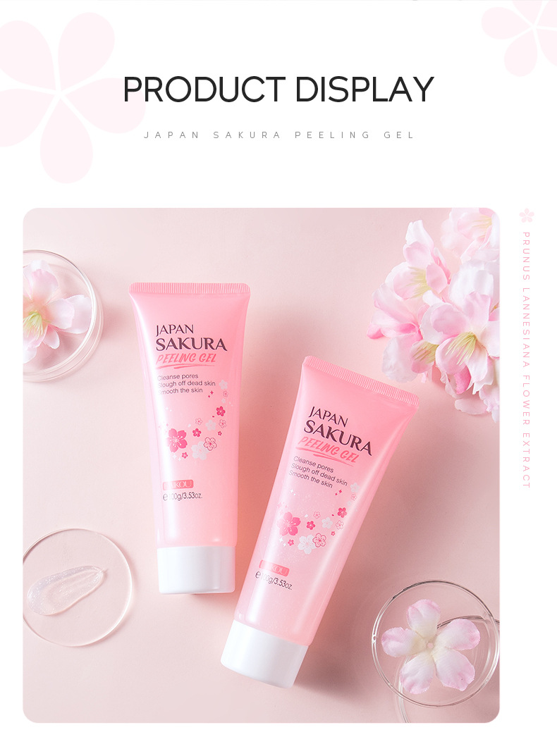 Cross-border LAIKOU Cherry Blossom 100g Body Exfoliating, Pore-cleansing, hydrating and moisturizing Skin care products Manufacturer wholesale undefined