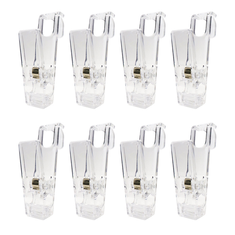 8pcs multifunctional transparent clip bathroom anti-rust hook clothing windproof drying clip can be hung socks clip hat clip 8pcs multifunctional transparent clip bathroom anti-rust hook clothing windproof drying clip can be hung socks clip hat clip