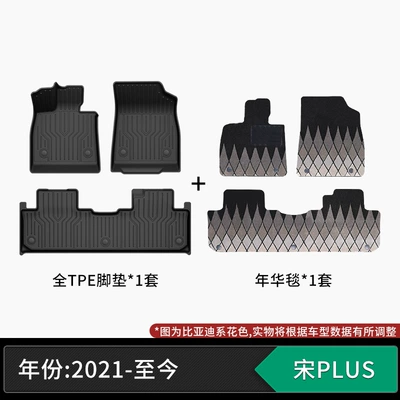Suitable for BYD, TPE Modelə uyğun ayaqaltı - 21-present-model-byd-song-plus-tpe-floor-mats-nianhua-velvet-carpet