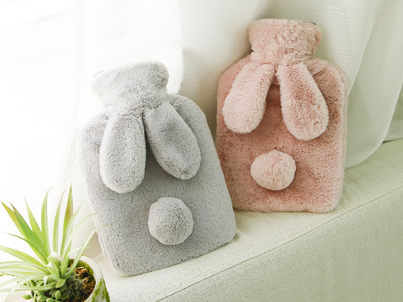 Rabbit Tail Plush Hot Water Bag Children Students Warm-keeping Hot Water Bag Water Injection New Cartoon 1000 Wholesale display picture 3