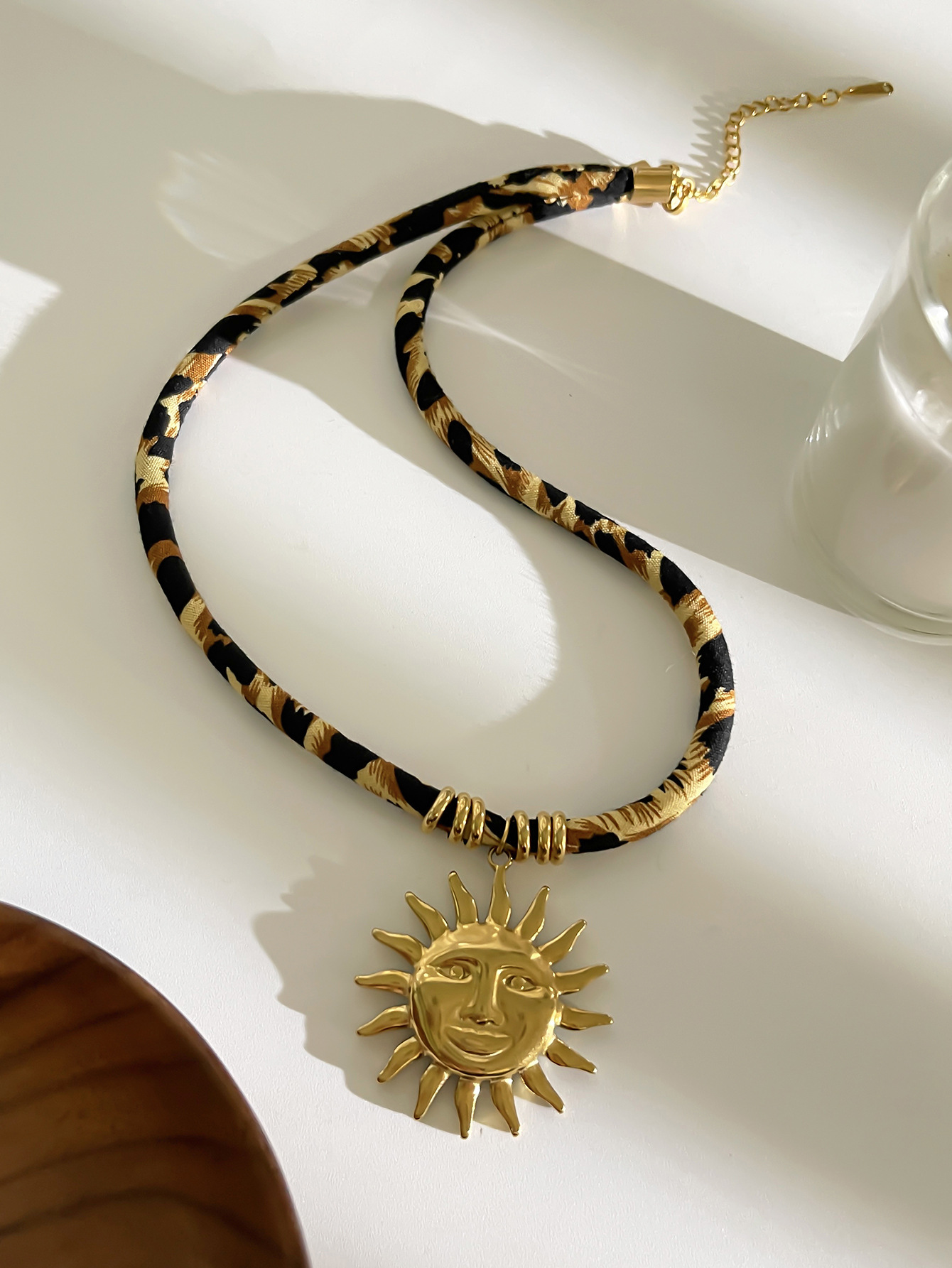 Vintage Style, Classic Style Style Vintage Style Classic Style Sun Heart Shape 316L Stainless Steel  Nylon Waterproof Non Tarnish Surgical Steel Woven Chain Pendant Necklaces For Women's Holiday Daily