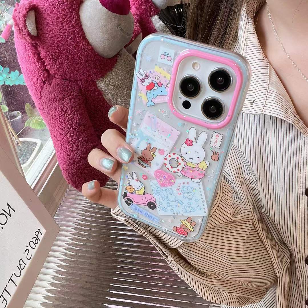 Funda de conejo estilo Instagram para iPhone 17 Pro, iPhone 14, Apple 15 Pro Max, 2 en 1 para iPhone 16.