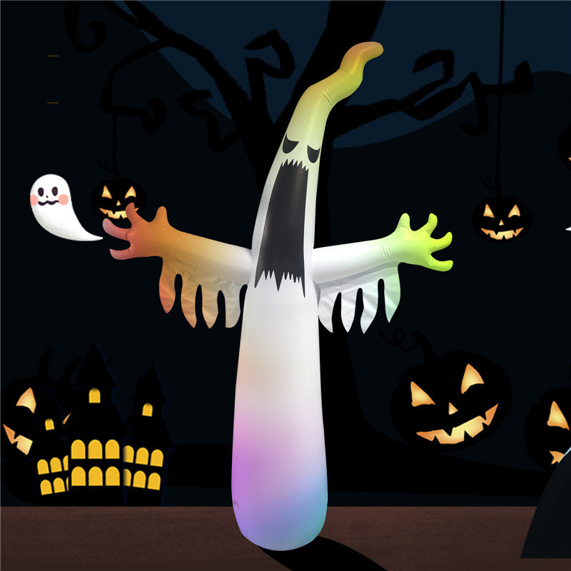 メーカーpvc新型インフレータブルハロウィーン庭幽霊カボチャ幽霊インフレータブル鬼屋外発光道具装飾|undefined