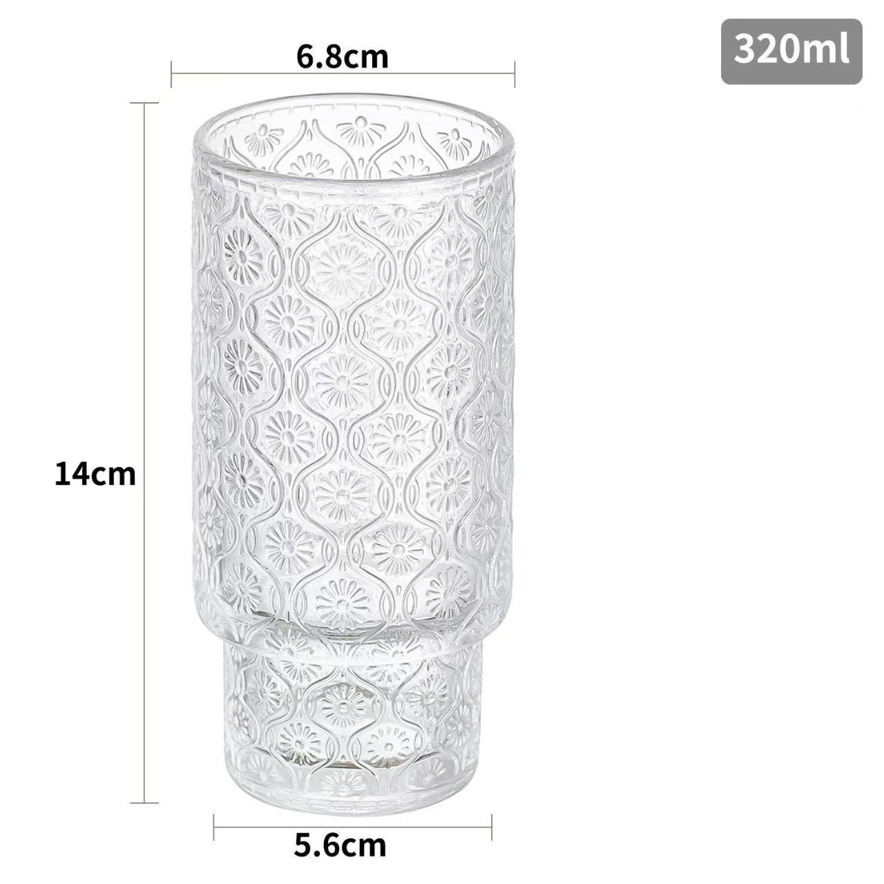 Amazon 11oz con tapa roscada copas de vidrio plegables cerveza jugo de café whisky taza de bebida doméstica